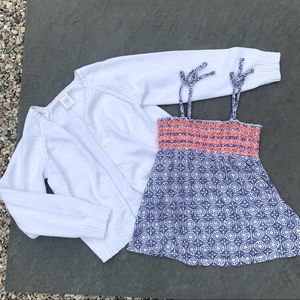Girls 6/7 super soft cami & cardigan